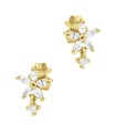 Flower CZ Silver Stud Earring STS-6891